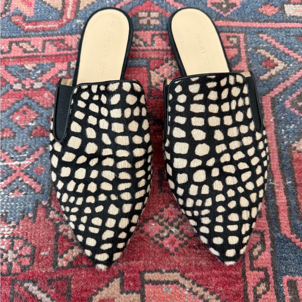 Jenni Kayne calf hair mules